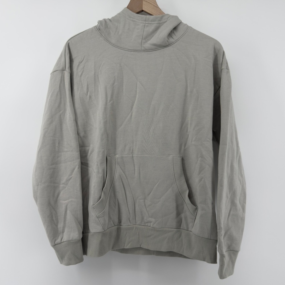 Z by Zella Cowl Neck Sweatshirt Hoodie Light Gray Women M Cozy‎ Pocket Relaxed